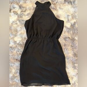 Max & Cleo Black Sleeveless Halter Mini Dress